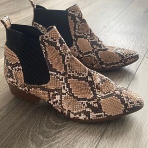Black and brown snake skin ankle boots!